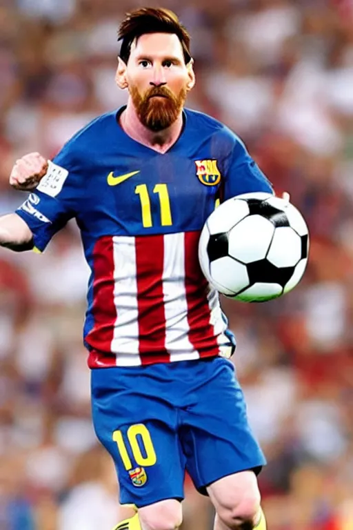 Image similar to lionel messi as captain america