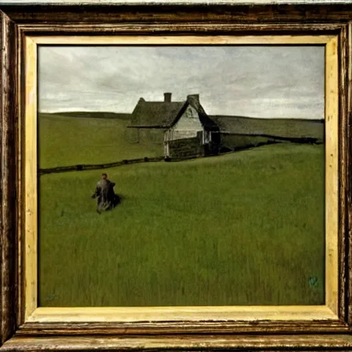 Image similar to a painting by andrew wyeth