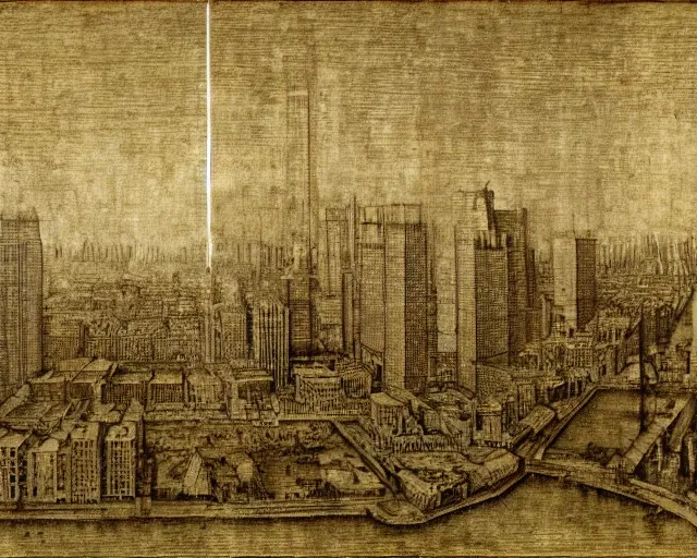 Prompt: chicago by leonardo da vinci