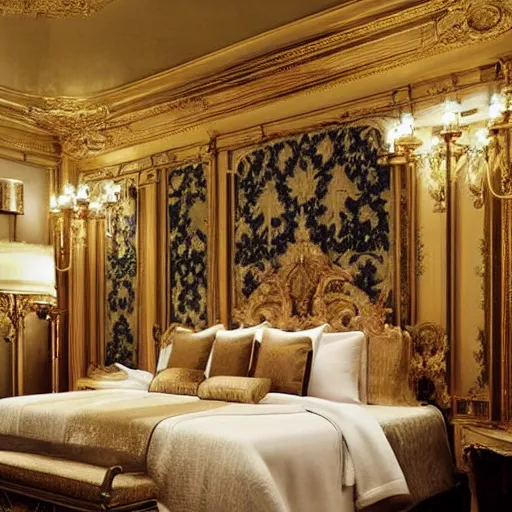 Image similar to realistic painting of a hotel room, aestheticism, baroque, backroom aesthetic, trending in pinterest