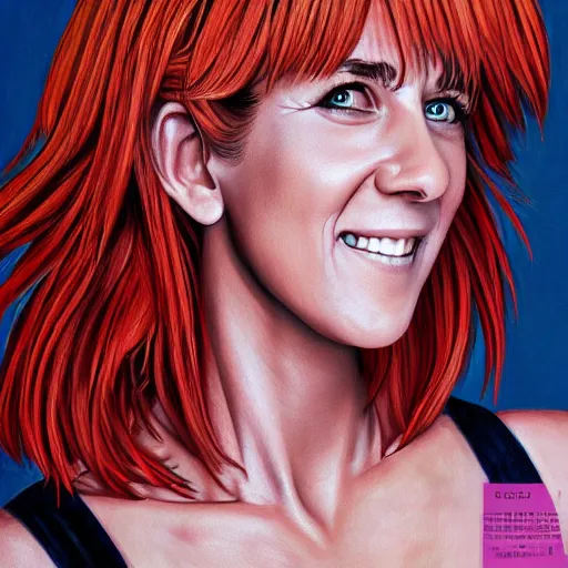 Prompt: Painting of Kristen Wiig, official, detailed, character dragonball, award winning artwork, Akira Toriyama