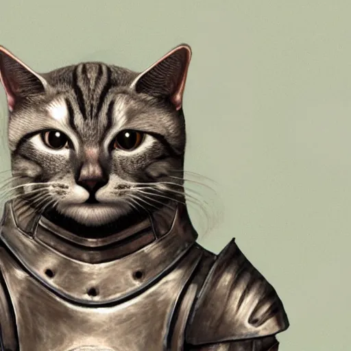 Prompt: tabxi cat, in lather armor , HD , realism