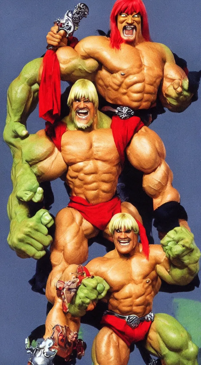 Prompt: Hulk Hogan as He-Man