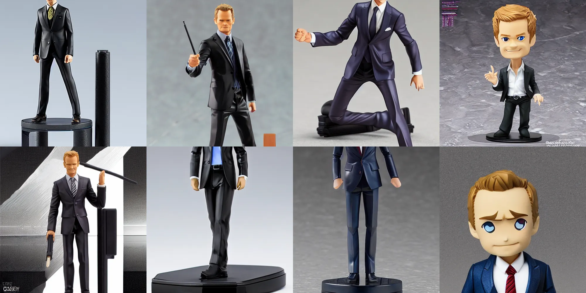 Prompt: Barney Stinson, anime figurine, detailed product image