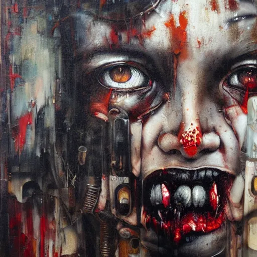 Prompt: zombie apocalypse by tim okamura, detailed