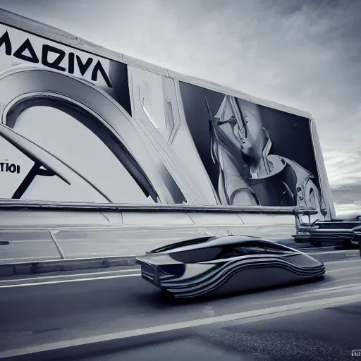 Prompt: sci-fi cars : wall near structure on : the coronation of napoleon painting : and digital billboard in the middle, in style of zaha hadid, suprematism composition, unreal engine 5, keyshot, octane, artstation trending, ultra high detail, ultra photo realistic, 8k, 16k, in plastic, dark, tilt shift,