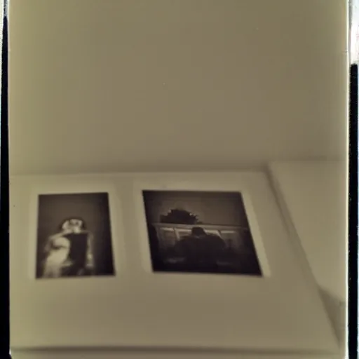 Image similar to polaroid picture of the monster in the corner of my bedroom!