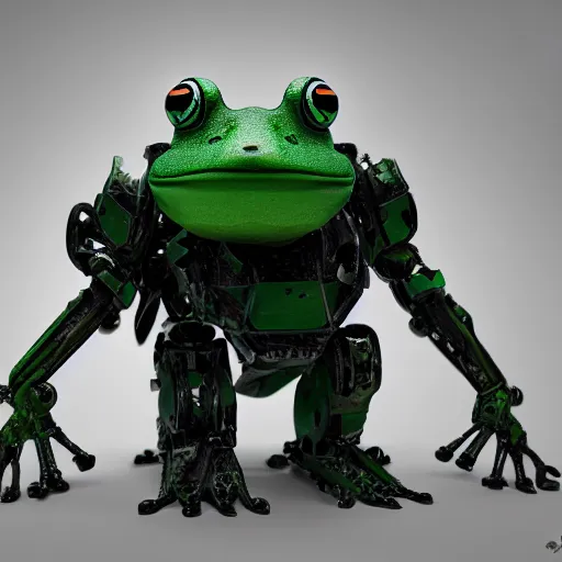 Prompt: a mecha frog, octane render, 3D