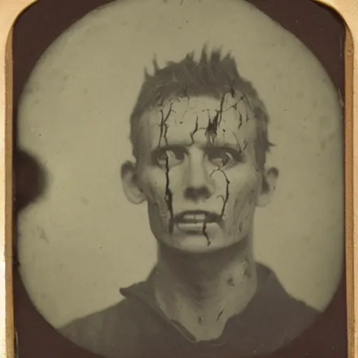 Image similar to tintype photo of a zombie