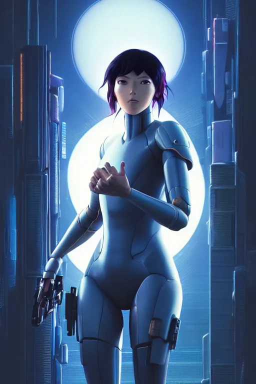 Image similar to weta disney pixar movie still portrait photo of ghost in the shell anime : : as motoko kusanagi by pixar : : by ilya kuvshinov, rossdraws, artgerm, maxim cover, octane render, 3 d, volumetric lighting, anti aliasing, raytracing : :