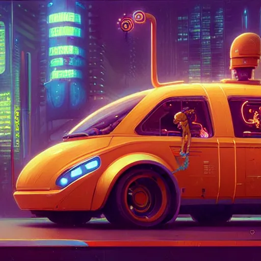 Prompt: a cyberpunk oscar meyer weiner weinermobile, highly detailed epic, CG render digital painting artwork by Greg Rutkowski, John Berkey, Alexander Jansson, Kuvshinov, WLOP, Artgerm, trending on ArtStation, intricate artwork by Tooth Wu, Beeple. octane render, trending on artstation, greg rutkowski very coherent symmetrical artwork, bokeh, cinematic, hyper realism, high detail, octane render, vervia, 8k