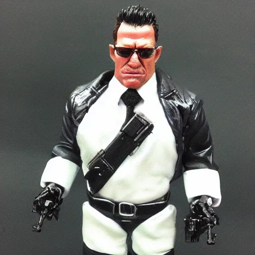 Image similar to a realistic t - 8 0 0 terminator mobster
