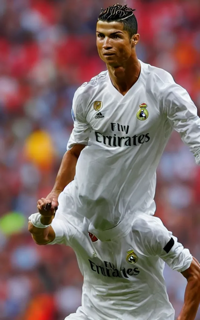 Prompt: cristiano ronaldo with a mohawk