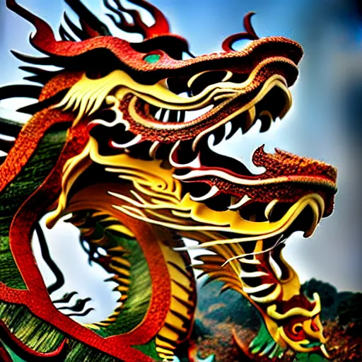 Image similar to Chinese dragon, landscape photography