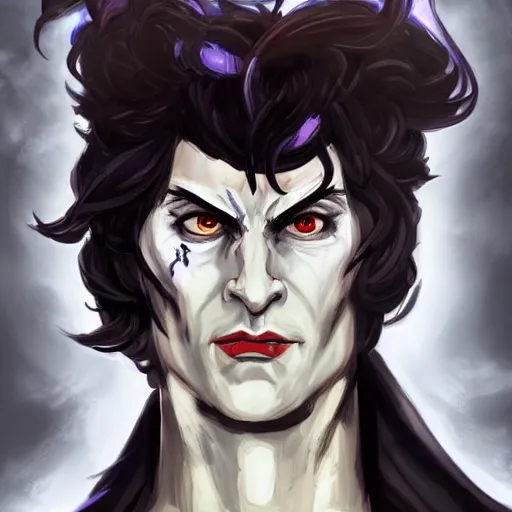 Prompt: a portrait of Zagreus from Hades video game , concept art, trending on artstation.