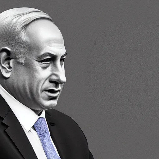 Image similar to benjamin netanyahu portrait, photorealistic, detailed