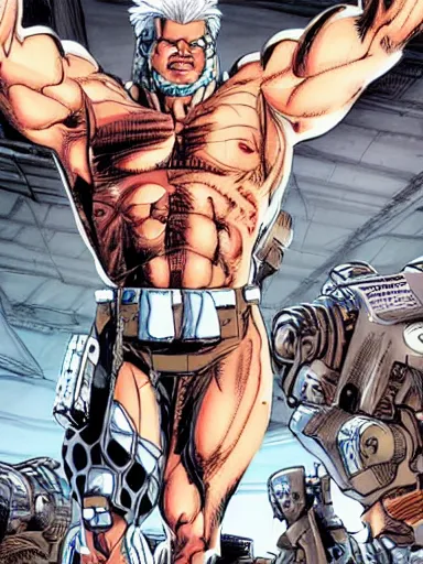 Image similar to cable by rob liefeld, detaield, hyper-detailed