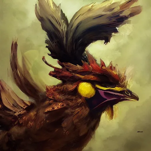 Prompt: expressive oil painting of ( ( ( rooster ) ) ) pikachu chimera, by jean - baptiste monge, octane render by yoshitaka amano, by greg rutkowski, by jeremy lipking, by artgerm