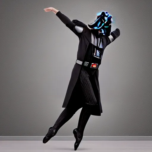 Image similar to darth vader dancing ballet