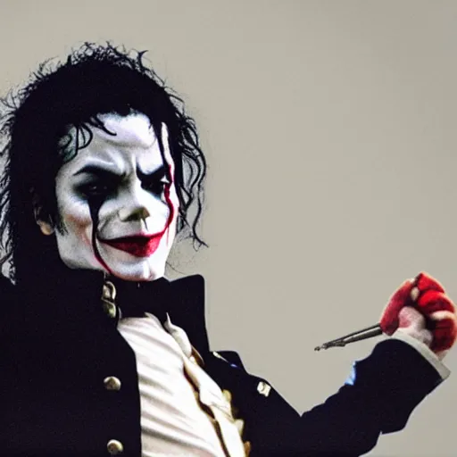 Image similar to Michael Jackson as The Joker 8k hdr