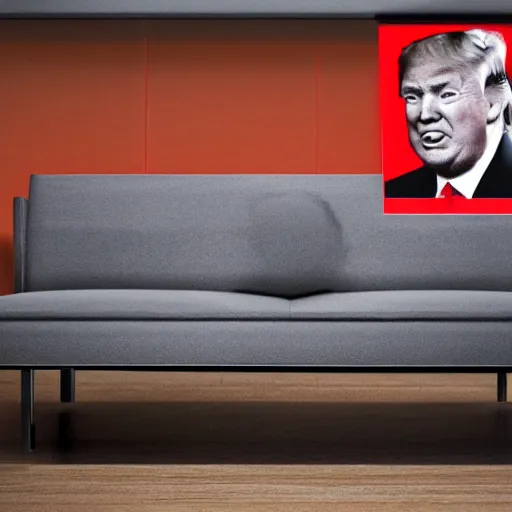 Prompt: Donald Trump as a sofa