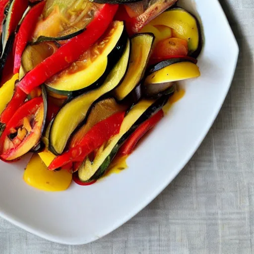 Prompt: homemade ratatouille t