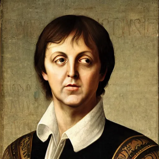 Image similar to renaissance era portrait of paul mccartney