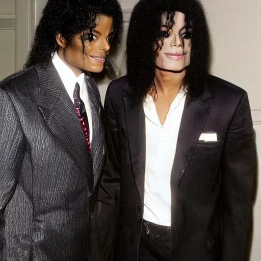 Image similar to michael jackson meeting black michael jackson