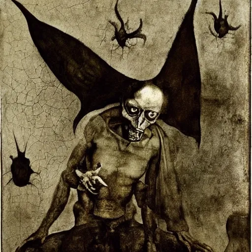 Prompt: photo of the devil at mcdonald ’ s by hieronymus bosch, joel peter witkin, annie liebovitz, rembrandt.