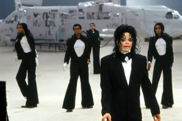 Image similar to michael jackson as agent m with straight fringe hair inside the men in black iii