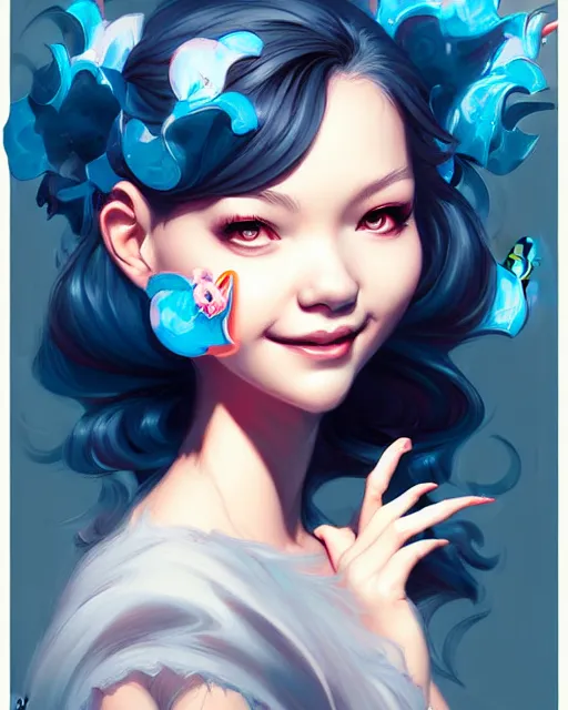 Prompt: digital art, fantasy portrait of happy girl, by James Jean and by artgerm, by ross tran , ultradetailed, charachter design, concept art, trending on artstation,