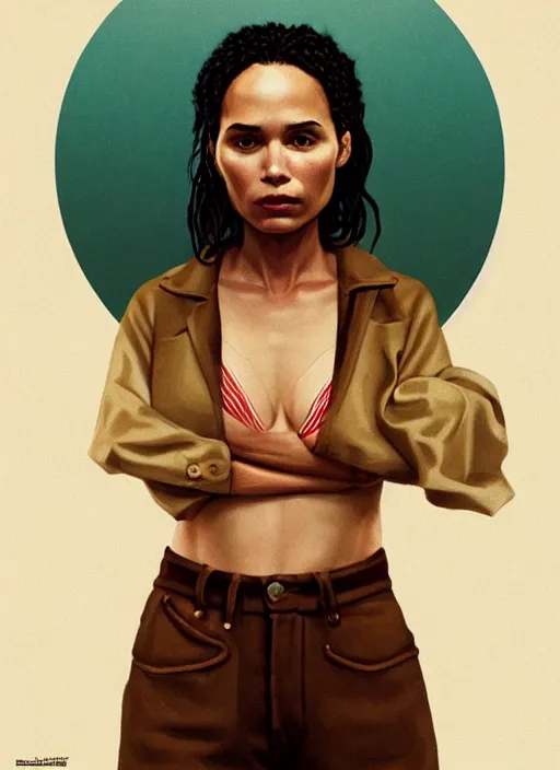 Image similar to twin peaks movie poster art, portrait of zoe kravitz, from scene from twin peaks, clean, simple illustration, nostalgic, domestic, highly detailed, digital painting, artstation, concept art, smooth, sharp focus, illustration, artgerm, donato giancola, joseph christian leyendecker, wlop