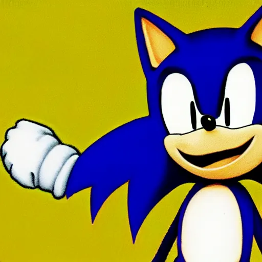 digital art of sonic the hedgehog, deviantart,, Stable Diffusion