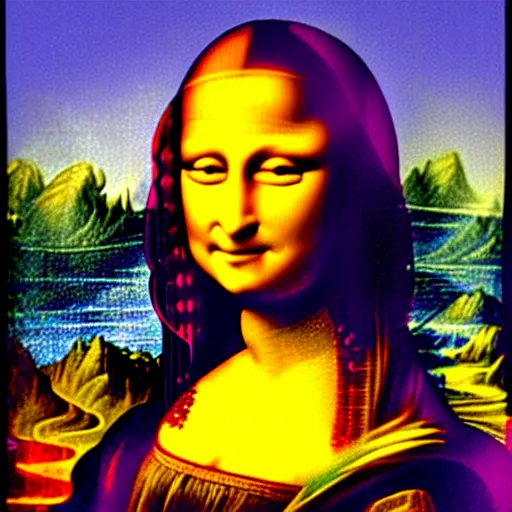 Image similar to mona lisa by lisa frank and jim lee