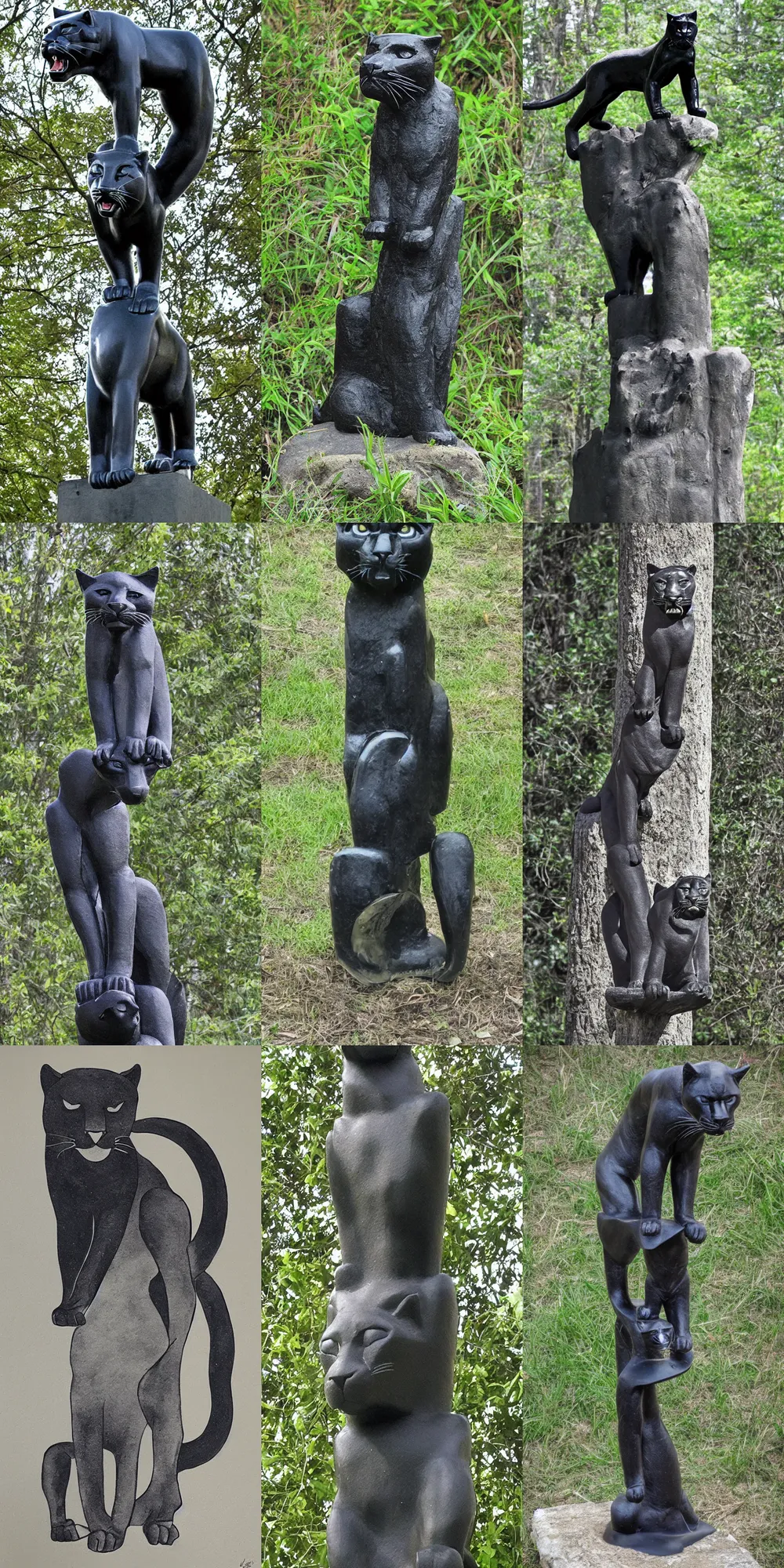 Prompt: panther totem