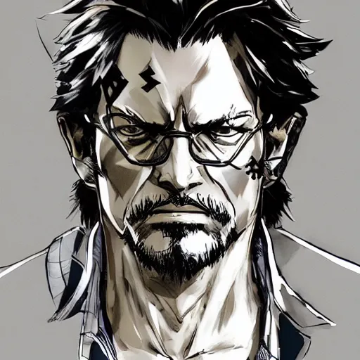 Image similar to concept art of maga man x, yoji shinkawa