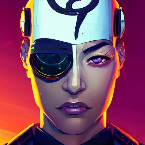 Image similar to cyborg portrait stylize, art gta 5 cover, official fanart behance hd artstation by jesper ejsing, by rhads, makoto shinkai and lois van baarle, ilya kuvshinov, ossdraws, borderlands and by feng zhu and loish and laurie greasley, victo ngai, andreas rocha, john harris