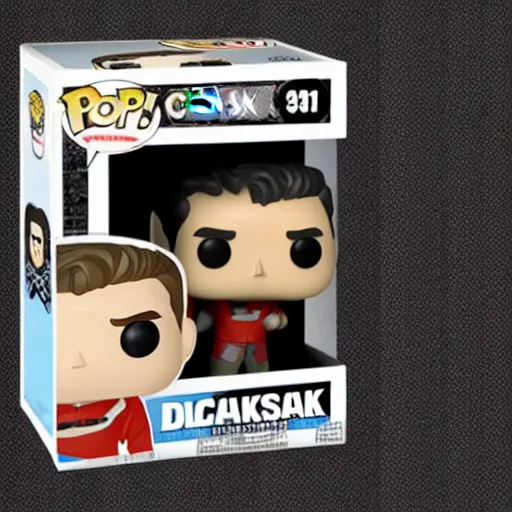 Image similar to a product shot funko pop of cal trask from movie east of eden, james dean