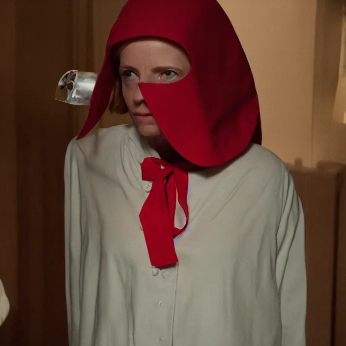 Image similar to handmaids tale, by charlie kaufman, 8 k, medium - format print