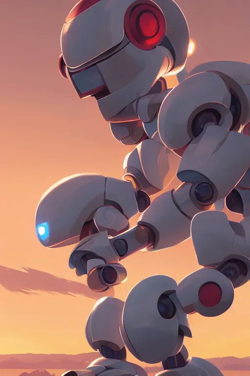 Image similar to metabots medabots medarotto medarot robot minimalist comics, behance hd by jesper ejsing, by rhads, makoto shinkai and lois van baarle, ilya kuvshinov, rossdraws global illumination ray tracing hdr radiating a glowing aura