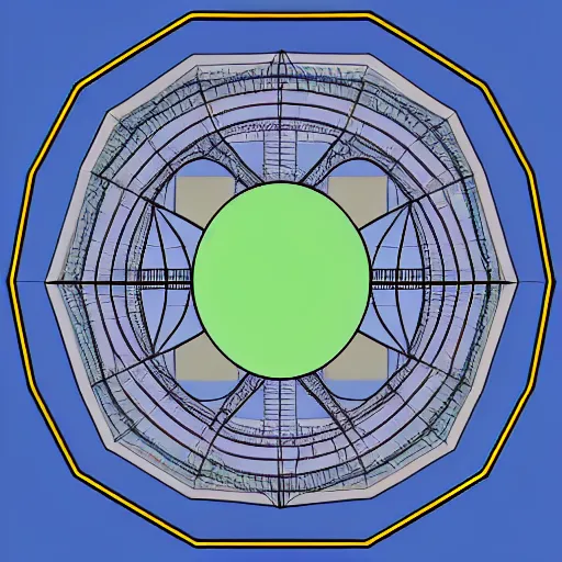 Image similar to perfect circle inside a square inside a hexagon inside a triangle inside a perfect circle, diagram, blueprint