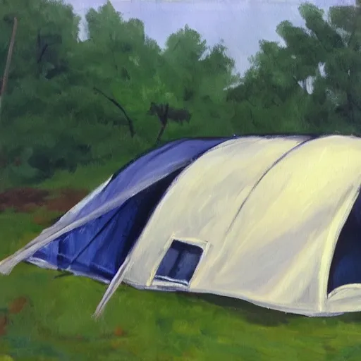 Image similar to painting a tent