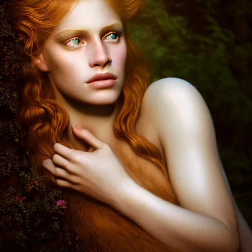 Prompt: photographic portrait of a stunningly beautiful siren renaissance female, in soft dreamy light at sunset, contemporary fashion shoot, by edward robert hughes, annie leibovitz and steve mccurry, david lazar, jimmy nelsson, extremely detailed, breathtaking, hyperrealistic, perfect face, octane render