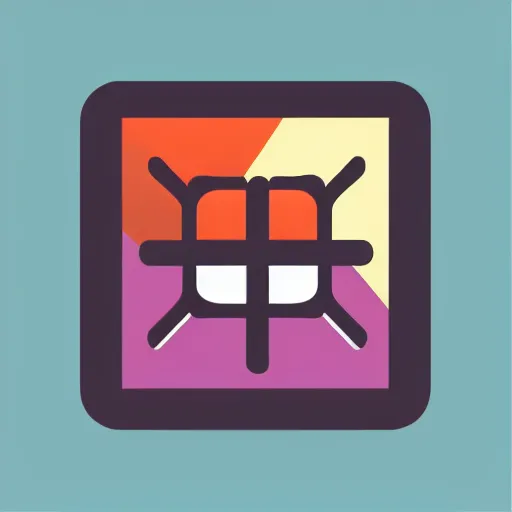 Image similar to square app icon for odoo, two color, vector