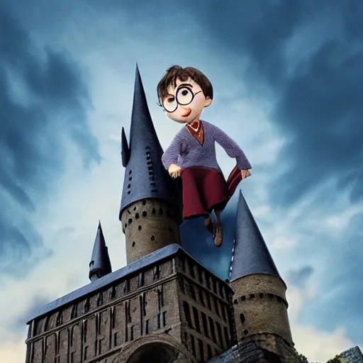 Prompt: harry potter, by pixar