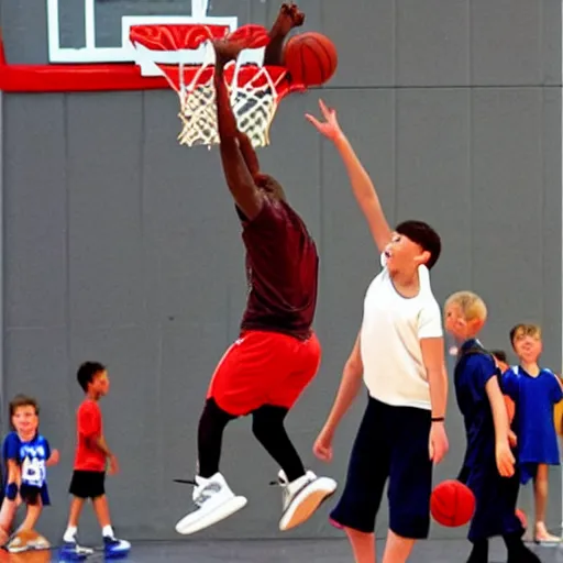 Image similar to midgets playing basketball