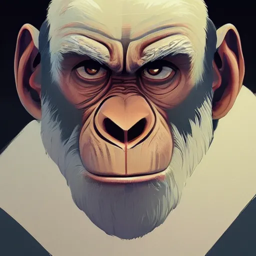 Image similar to face icon stylized minimalist planet of the apes, loftis, cory behance hd by jesper ejsing, by rhads, makoto shinkai and lois van baarle, ilya kuvshinov, rossdraws global illumination