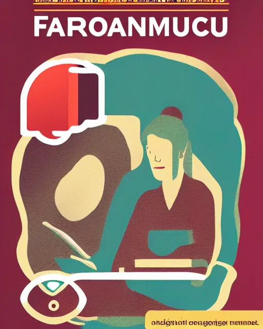 Image similar to A book cover for programing language 'Faraonu'