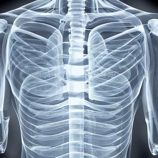 Prompt: Chest positive digital X-ray film,highly detailed,sharp focus,illustration