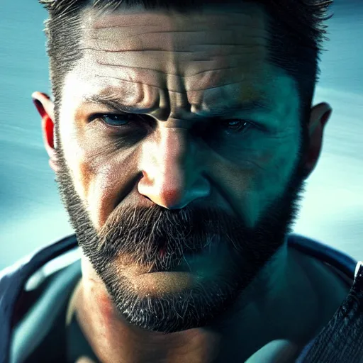 Image similar to Tom Hardy as wolverine 4K quality Photorealism